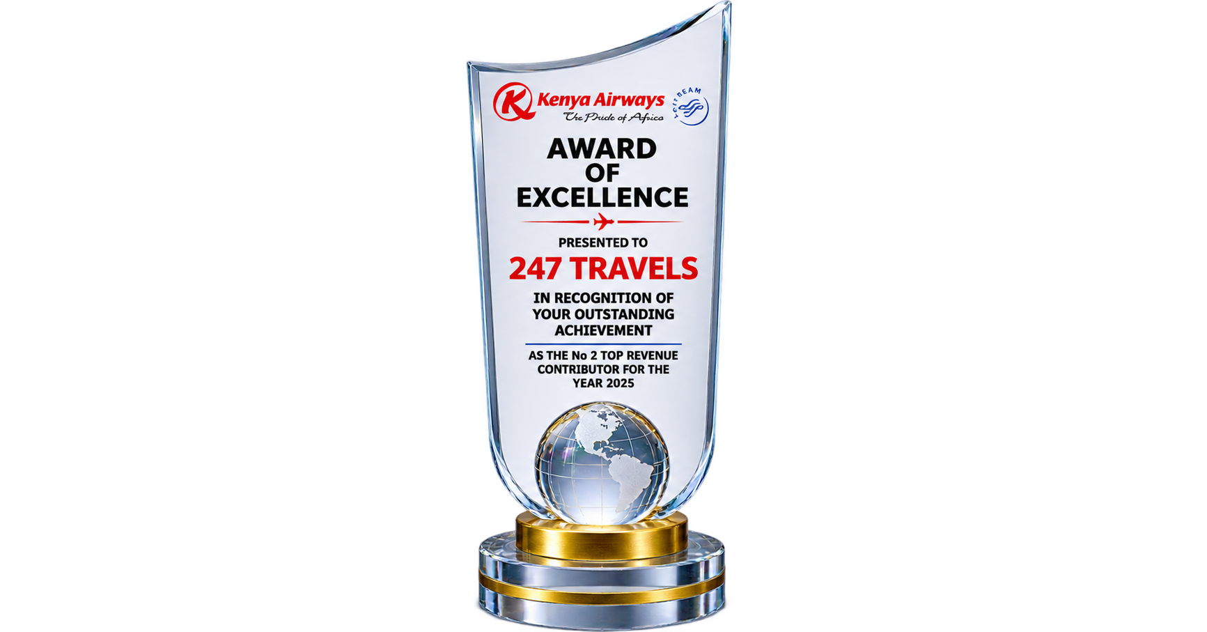 247 Travels Ranked No. 2 Top Revenue Contributor – Kenya Airways 2025 ✈️