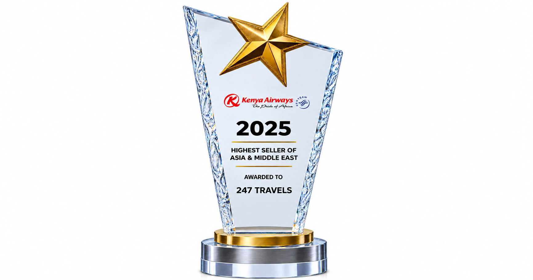 247 Travels Recognised by Kenya Airways — The Pride of Africa ✈️